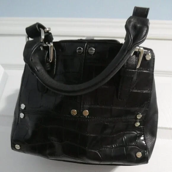 PINK STIX ACCESSORIES | Small Black Embossed Handbag - Picture 3 of 9